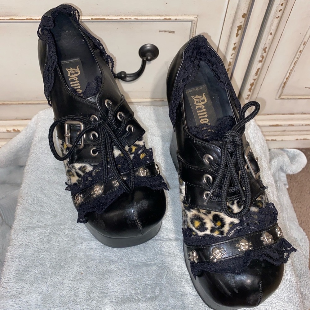 SUPER RARE DEMONIA CHARADE 34 CHEETAH PRINT